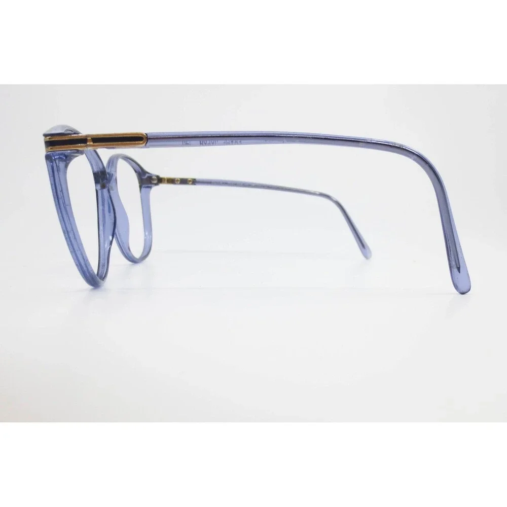 Tura MOD-323 Navy Blue Round Eyeglasses Frames Japan 140 HGP Vintage Eyewear